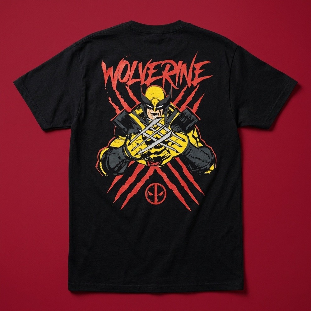 Marvel Studios Deadpool & Wolverine T-Shirt Men's XL Black Mad Engine NWOT
